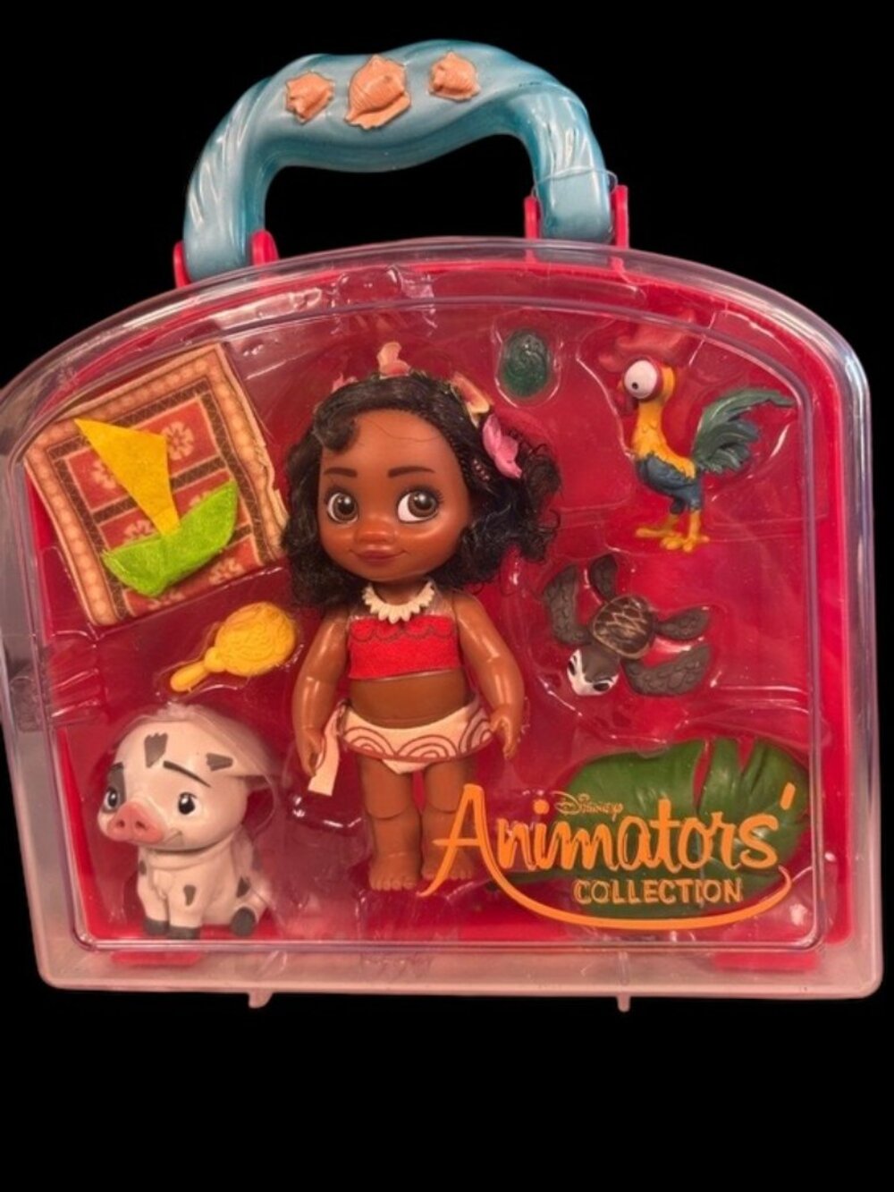 Disney Animators’ Collection Moana Mini Doll Playset Carry Case Complete